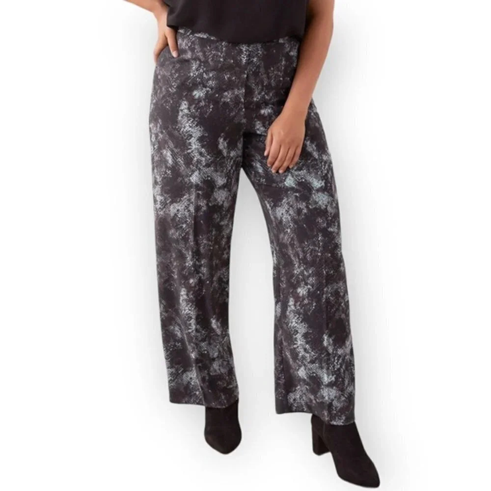Addition Elle Printed High Waisted Wide Leg Pants